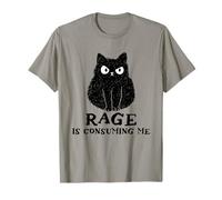 La Rage me Consomme Un mème drôle et Stupide sur Un Chat T-Shirt
