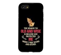 La Raison pour laquelle Je suis Vieux et Sage, C'est Parce Que Dieu m'a protégé Coque pour iPhone SE (2020) / 7/8