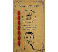 LA RANA ARANA Bracelet avec sept nœuds rouges pour bébés et enfants - Contre le mauvais œil - Fil rouge protection énergie négative - Amulette porte-bonheur - Petite taille, Desde 8 cm a 18 cm, Nylon