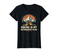 La randonnée est Mon Plan de Retraite, Un Dicton Amusant T-Shirt Graphique avec Valeur, Femme, Noir, S