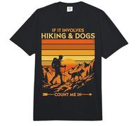 La randonnée et Les Chiens comptent pour Moi dans Les Aventures en Plein air Comfort Colors Adult Heavyweight T-Shirt