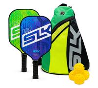 La raquette de pickleball SLK NEO 2.0 de Selkirk est dot e d'un noyau en nid d'abeille SX4 en graphite et d'une surface textur e SpinFlex pour l