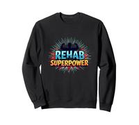 La réadaptation est Mon Super Pouvoir, ma Force de Motivation et de rétablissement Sweatshirt, Unisexe pour Adultes, Noir, S