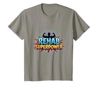 La réadaptation est Mon Super Pouvoir, ma Force de Motivation et de rétablissement T-Shirt, Enfant, Ardoise, 4 Ans