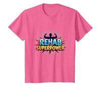 La réadaptation est Mon Super Pouvoir, ma Force de Motivation et de rétablissement T-Shirt, Enfant, Rose chiné, 8 Ans