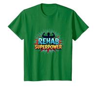 La réadaptation est Mon Super Pouvoir, ma Force de Motivation et de rétablissement T-Shirt, Enfant, Vert Kelly, 8 Ans