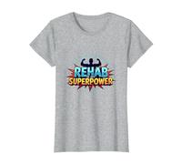 La réadaptation est Mon Super Pouvoir, ma Force de Motivation et de rétablissement T-Shirt, Femme, Gris Chiné, XXL