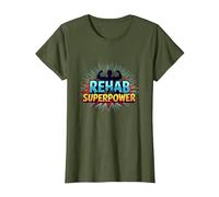 La réadaptation est Mon Super Pouvoir, ma Force de Motivation et de rétablissement T-Shirt, Femme, Olive, XL