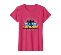 La réadaptation est Mon Super Pouvoir, ma Force de Motivation et de rétablissement T-Shirt, Femme, Rouge Chiné, L
