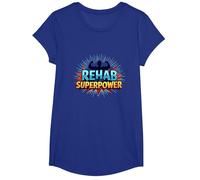 La réadaptation est Mon Super Pouvoir, ma Force de Motivation et de rétablissement T-Shirt, Fille, Bleu Royal, XS