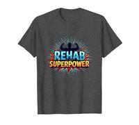 La réadaptation est Mon Super Pouvoir, ma Force de Motivation et de rétablissement T-Shirt, Homme, Chiné Foncé, 6XL
