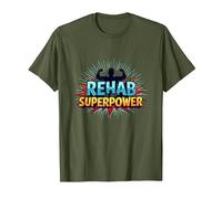 La réadaptation est Mon Super Pouvoir, ma Force de Motivation et de rétablissement T-Shirt, Homme, Olive, M