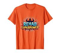 La réadaptation est Mon Super Pouvoir, ma Force de Motivation et de rétablissement T-Shirt, Homme, Orange, 3XL