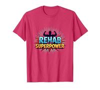 La réadaptation est Mon Super Pouvoir, ma Force de Motivation et de rétablissement T-Shirt, Homme, Rouge chiné, S