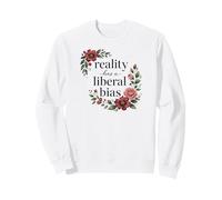 La réalité a Un Biais libéral Militant Politique Floral Sweatshirt