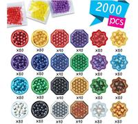 Aquabeads Recharge perles éclats – Coffret 2000 perles brillantes multicolore – 4+ – 31995