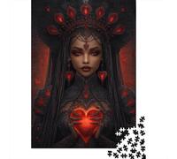 La Reine de cœur Puzzles en Bois 1000 Pièces pour Adultes Jeux ÉduChatifs Family Games Cadeaux d'anniversaire pour Décoration Relaxation Et Sagesse 1000pcs (75x50cm)