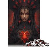 La Reine de cœur Puzzles en Bois pour Adultes 300 Pièces Décoration Intérieure Family Games Cadeaux d'anniversaire pour Jeux ÉduChatifs Relaxation Et Sagesse 300pcs (40x28cm)