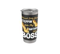 La reine de juillet bienheureuse entre dans mon anniversaire comme un boss Gobelet isotherme en acier inoxydable double paroi