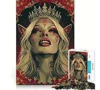 La Reine des Elfes Puzzle Moderne de 1000 pièces pour Adultes Développe la mémoire Loisirs Doux Découpe Ferme pour Les fêtes (38x26cm)
