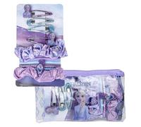 La Reine des Neiges Anna et Elsa Lot de 10 élastiques à cheveux avec sac réutilisable Bleu
