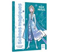 LA REINE DES NEIGES - Scènes magiques (3+) - Disney 32 coloriages à révéler - Collectif - Hachette Disney - broché - Document jeunesse