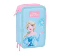 La Reine des neiges Trousse Scolaire avec 37 Outils Inclus, Trousse pour Enfant, idéale pour Les Enfants de 5 à 14 Ans, Confortable et Polyvalente, qualité et résistance, 12,5 x 5,5 x 19,5 cm