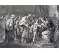 La reine douairière d'Édouard 4e séparée du duc d'York aux deux archevêques par ordre de Richard III. Richard Duc d'York et son frère Edward V non couronné étaient les princes de la tour. Le mystère