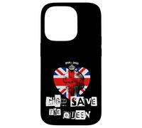 La Reine Elizabeth II Dieu Sauve la Reine Punk Memoriam Love Coque pour iPhone 14 Pro
