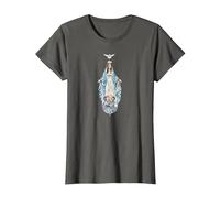 La Reine et la Mère de la Fin Times Notre Dame Vierge Marie T-Shirt, Femme, Asphalte, XL