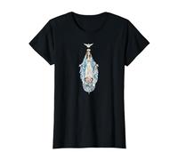 La Reine et la Mère de la Fin Times Notre Dame Vierge Marie T-Shirt, Femme, Noir, XL