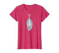 La Reine et la Mère de la Fin Times Notre Dame Vierge Marie T-Shirt, Femme, Rouge Chiné, XL