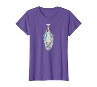 La Reine et la Mère de la Fin Times Notre Dame Vierge Marie T-Shirt, Femme, Violet Chiné, XS