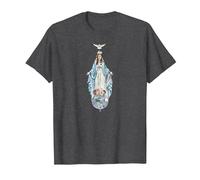 La Reine et la Mère de la Fin Times Notre Dame Vierge Marie T-Shirt, Homme, Chiné Foncé, XXL