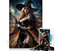 La Reine Sorcière Anime Puzzle 1000 Pièces pour Adolescents Puzzle Wise Think Toy Simple Fun Tight Cut Santa Wish Pick 38x26cm