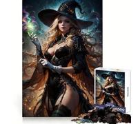 La Reine Sorcière Anime Puzzle 1000 Pièces pour Adolescents Puzzle Wise Think Toy Simple Fun Tight Cut Santa Wish Pick 38x26cm