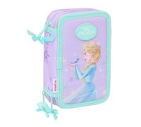 La Reine Spirit - Trousse scolaire avec 37 outils inclus, trousse pour enfant, idéale pour les enfants de 5 à 14 ans, confortable et polyvalente, qualité et résistance, 12,5 x 5,5 x 19,5 cm, lilas, M