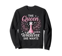 La reine va où elle veut | Funny Chess Womens Sweatshirt