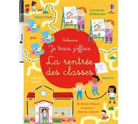 La rentrée des classes - Je trace, j'efface - Dès 3 ans - Kirsteen Robson - Usborne - broché - Document jeunesse