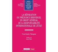 La réparation du préjudice individuel en droit général de la responsabilité internationale de l'État (143)