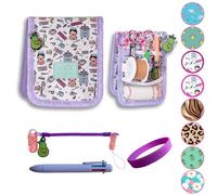 La Repera de Enfermera® Protège-poches Infirmerie + Porte-ciseaux Infirmerie + Stylo 6 Couleurs + Bracelet | Organisateur de sacs | Accessoires Infirmière TCAE Vétérinaire (WHITE-PURPLE)