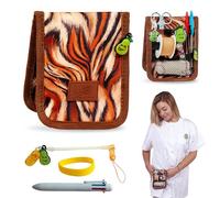 La Repera de Enfermera® Trousse d'infirmière + porte-ciseaux d'infirmière + stylo 6 couleurs + bracelet : organiseur de poche | Cadeaux d'infirmière | Accessoires infirmières (TIGER SKIN)