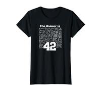 La réponse est 42, génie, Nerd, Science T-Shirt Graphique avec Valeur, Femme, Noir, XS