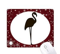 la représentation animale black flamingo mignon tapis de souris en hiver flocon de neige