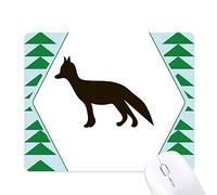 la représentation animale black fox mignon tapis de souris green pine tree tapis en caoutchouc