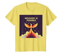 La Reprise est Possible Phoenix Rising Inspirational T-Shirt, Enfant, Citron, 10 Ans