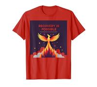 La Reprise est Possible Phoenix Rising Inspirational T-Shirt, Homme, Rouge, XL