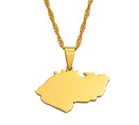 La République Tchèque Carte Pendentif Colliers,Surface Lisse Conception Ethnique Contour Réglable Carte Pendentif Colliers,Charme Patriotique Carte Hip Hop Bijoux Pour Hommes Et Femmes Couples C