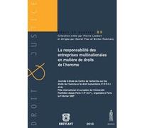 La responsabilité des entreprises multinationales en matière de droits de l'homm Collectif (Auteur)