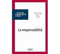 La responsabilité - Tome 63